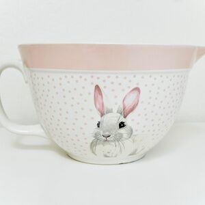 The Bake Shop Batter Mixing Bowl Spring Easter Polka Dot Bunny Rabbit